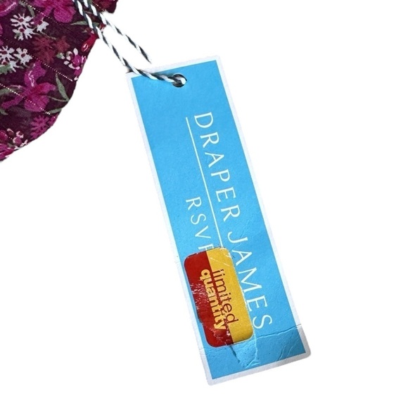 Draper James RSVP NWT XXL Purple Floral Smocked Chiffon Dress L/S Metallic - Picture 9 of 12